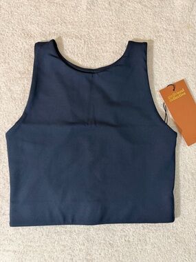 NWT girlfriend collective Dylan Tank High-Neck Crop Longline Sports Bra No Logo